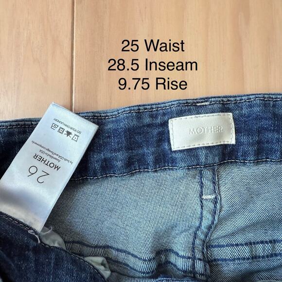 Mother Looker Jeans Women's 25 Blue High Waisted Medium Wash Boho Party New York - Picture 5 of 9